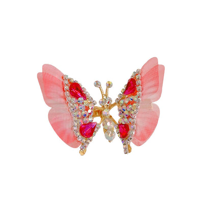 Butterfly hairpin with diamond wings