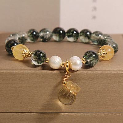 Lucky bag pendant natural crystal bracelet