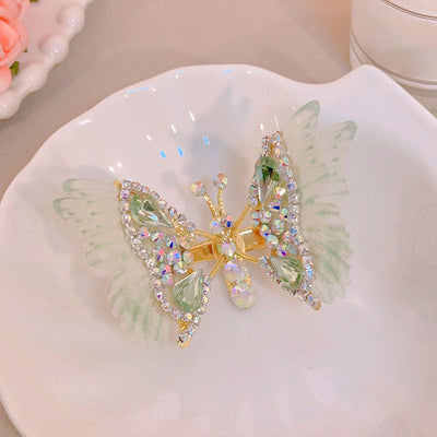 Butterfly hairpin with diamond wings