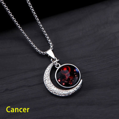 Twelve constellations pendant necklace