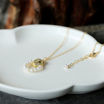 Leopard Head Natural Freshwater Pearl Necklace Earrings