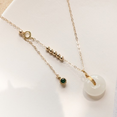 Peace ? Jade Agate Necklace