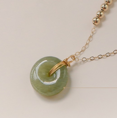Peace ? Jade Agate Necklace
