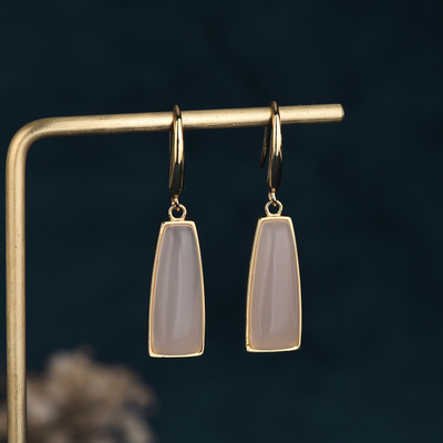 White crystal earrings