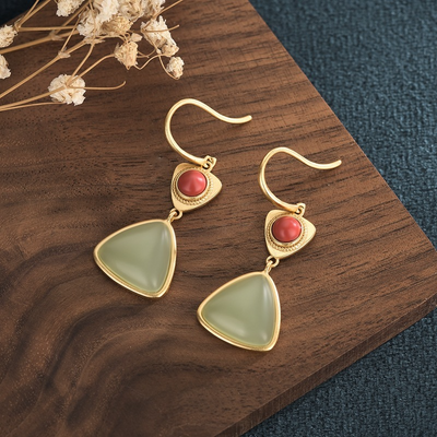 Triangle ? Agate earrings