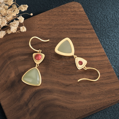 Triangle ? Agate earrings