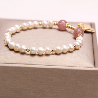 Butterfly ? Pearl crystal bracelet