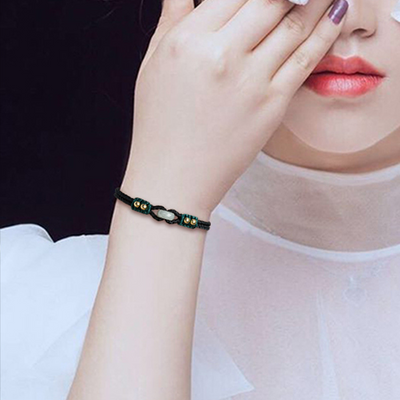 Lucky buckle?woven jade jade bracelet