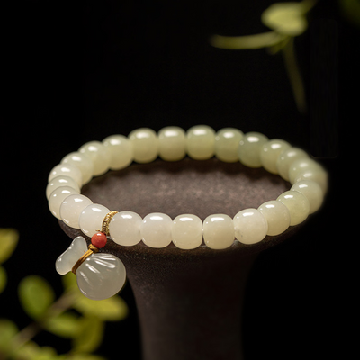 Lucky bag & Emerald Jade Stone Bracelet