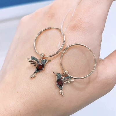 Hummingbird Hoop Earrings Deegnt