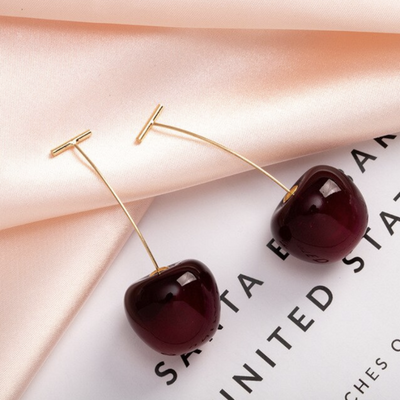 Celia Pink Cherry Earrings Deegnt