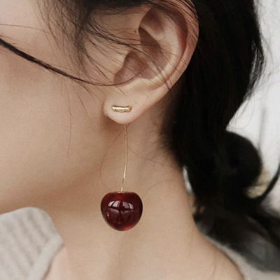 Celia Pink Cherry Earrings Deegnt