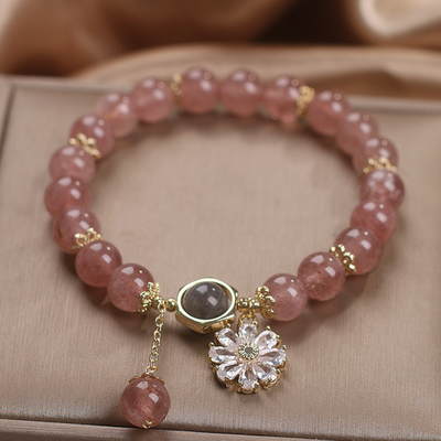 Daisy ? Strawberry Crystal Bracelet