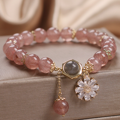 Daisy ? Strawberry Crystal Bracelet