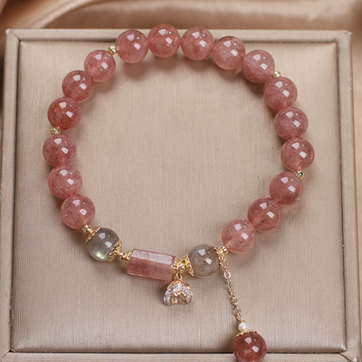 Flowers ? Strawberry Crystal Bracelet