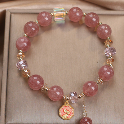Rabbit ? Strawberry Crystal Lucky Bracelet