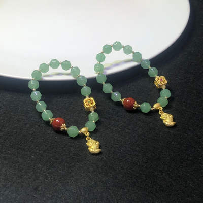 PiYao • Emerald jade stone agate Bracelet