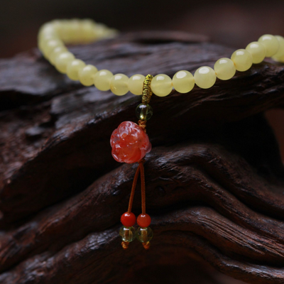 Lotus Pod • Natural Beeswax Bracelet