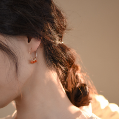 Harvest • Red Agate Earrings