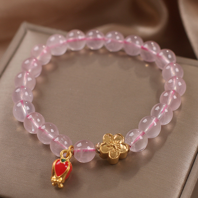 Lucky Peach • Pink Crystal Bracelet