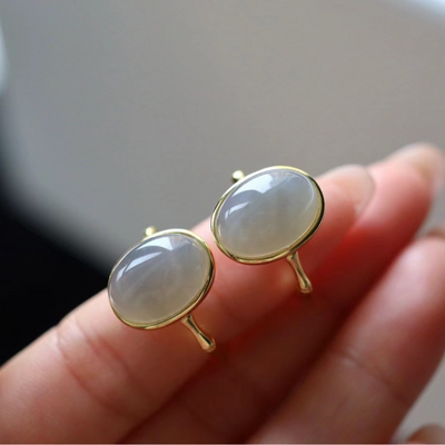 Natural Smoked Purple Jade Ring