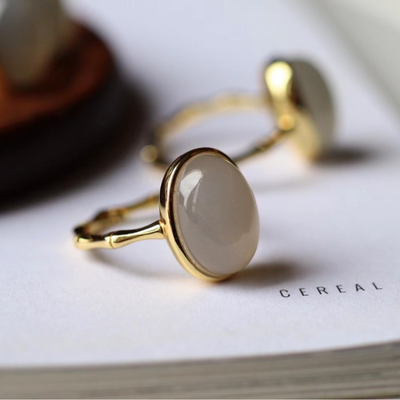 Natural Smoked Purple Jade Ring