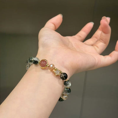 Fortune • Strawberry Crystal Green Ghost Bracelet