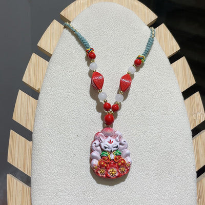 Nine-tailed Fox Pendant Necklace