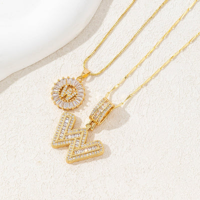 Diamond 26 English Letter Necklace