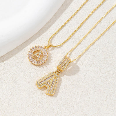 Diamond 26 English Letter Necklace