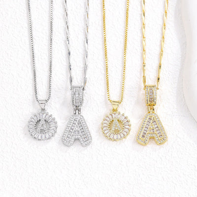Diamond 26 English Letter Necklace