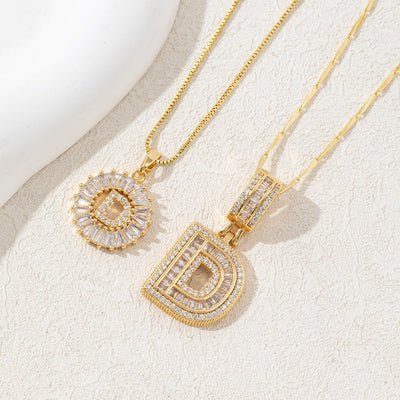 Diamond 26 English Letter Necklace