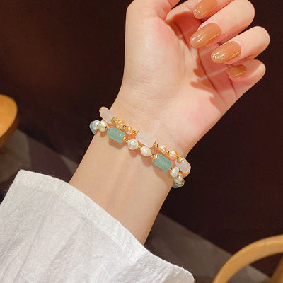 Confidence?Pearl Agate Bracelet