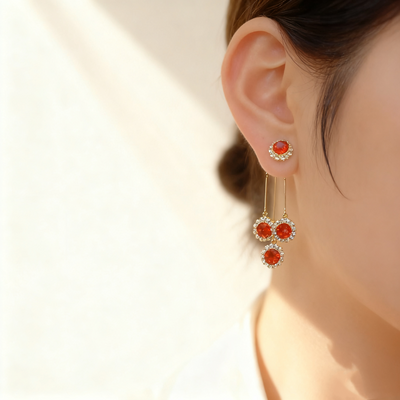 Flower clusters Tassel Earrings