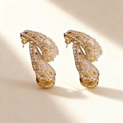 Diamond Mermaid Tail Earrings