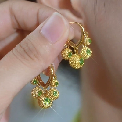 Zircon Durian Earrings