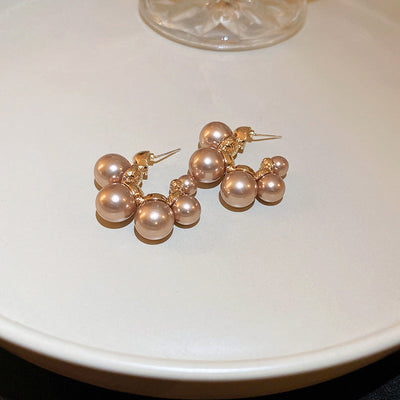 Simple Geometric Natural Freshwater Pearl Earrings