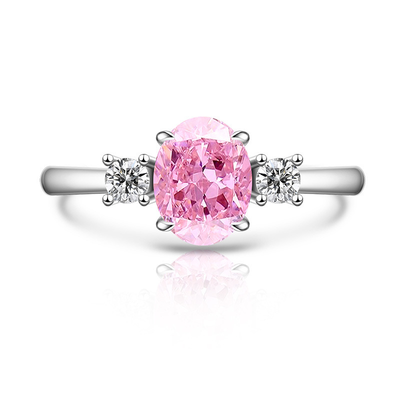 Transparent ice flower diamond ring