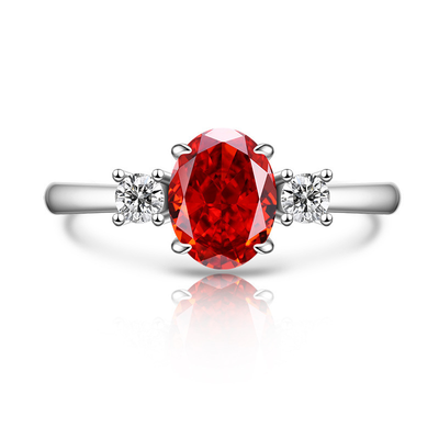 Transparent ice flower diamond ring