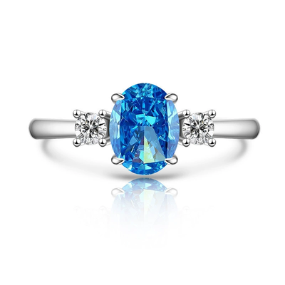 Transparent ice flower diamond ring
