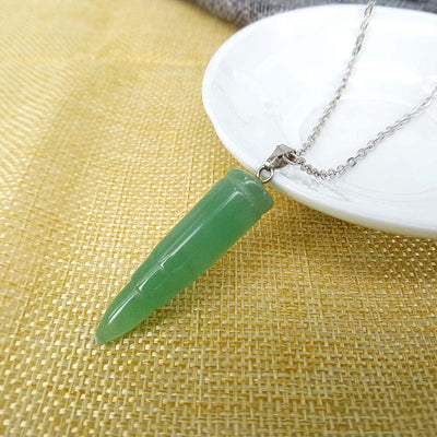 Bullet Natural Stone Pendant Necklace