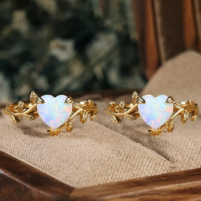 Leaf Branch Heart Ring