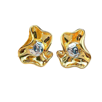 Irregular flower earrings