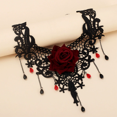 Lace Rose Necklace