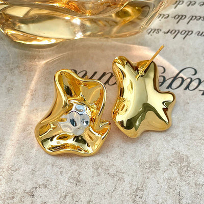 Irregular flower earrings