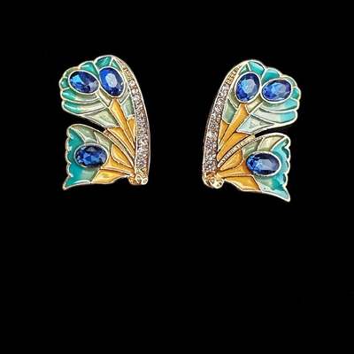 Enamel light luxury design crystal set