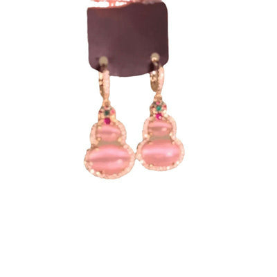 Calabash Natural Cat's Eye Necklace or Earrings