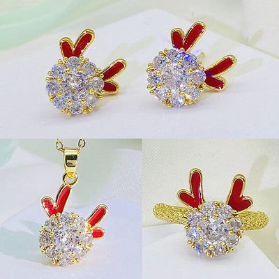 Rotatable dragon earrings or rings or necklaces