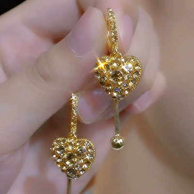 Zircon Love Long Tassel Earrings