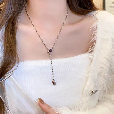 Lucky snake natural crystal necklace